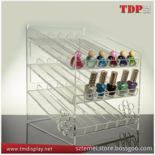 custom desktop clear 3 tier countertop acrylic nail polish display nail polish stand nail polish display stand for nail polish